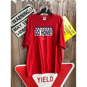 Vintage Y2K Boston Red Sox Yankees Go Home Lee Sport Tee Size XL